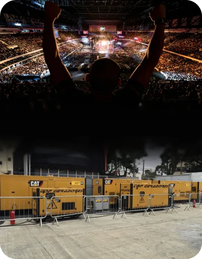 Estrutura de energia da Top Geradores no evento UFC 198